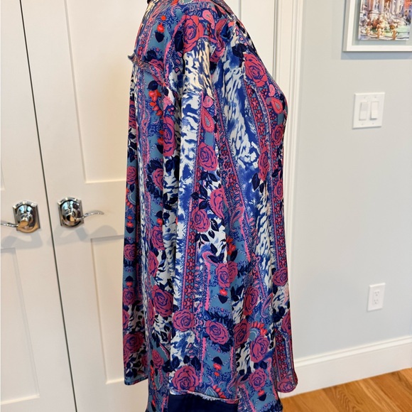 Free People Pink and Blue Floral Pajama Set - Picture 9 of 14